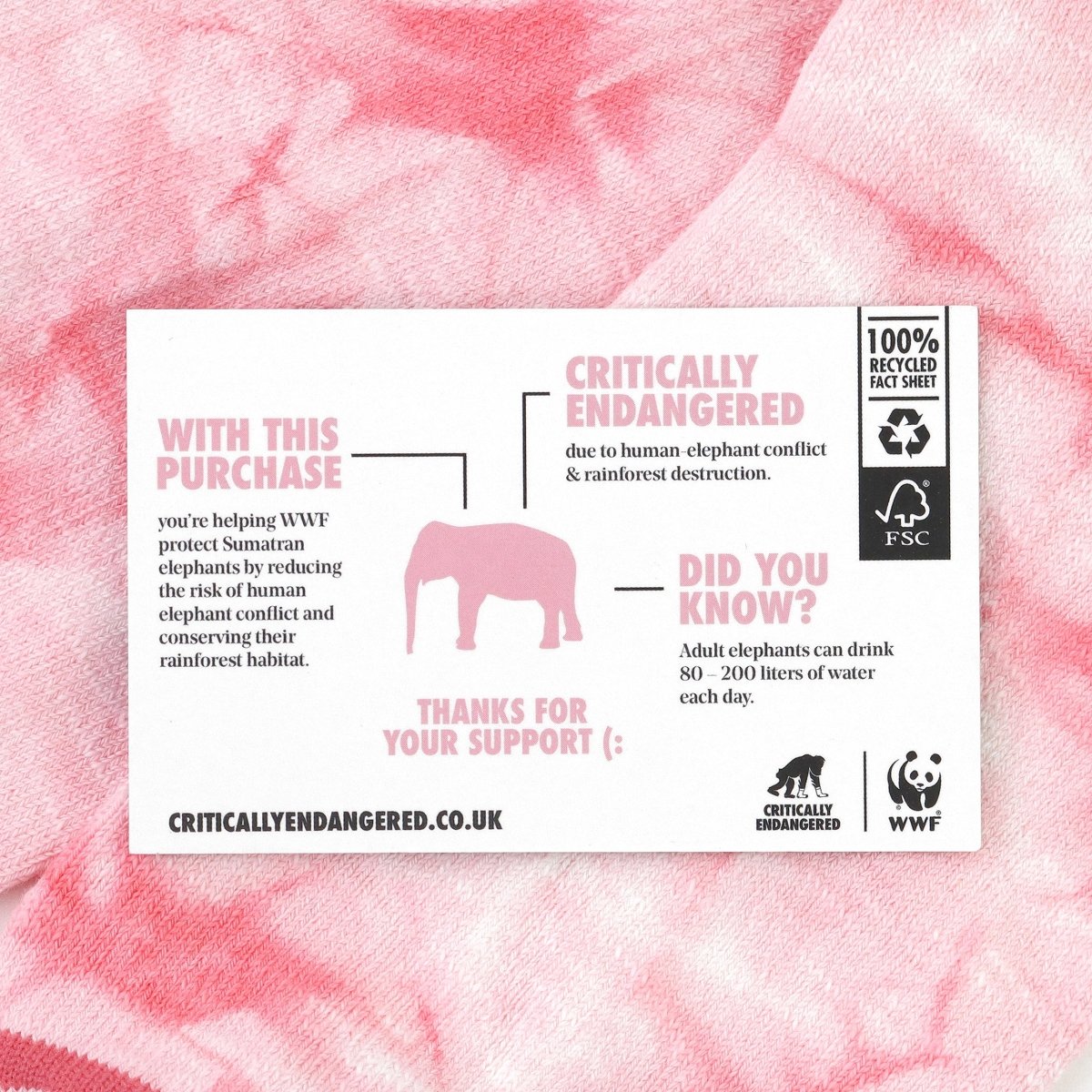 Sumatran Elephant Tie Dye - criticallyendangered
